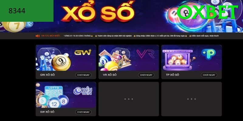 Xổ Số Online - oxbet - Chơi trên trình duyệt